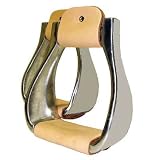 STIRRUP ALUMINUM ROPING W/WIDE LEATHER BAND