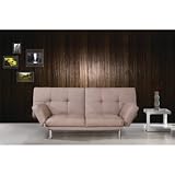 Taupe Micro Twill Modern Sofa Bed