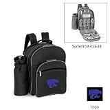 Kansas State Wildcats NCAA Sorrento Insulated Picnic Backpack (Black/Grey)