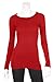 Michael Stars Long Sleeve Raw Edge Crew Neck