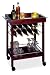 Kitchen & Housewares : Winsome 92329 Espresso CART WINE HLDR MIRROR TOP 10-BTL