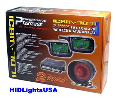 2 Way FM Car Alarm with LCD Status Display