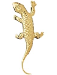 Dazzlers Solid 14k Gold Lizard Charm Pendant Available in three colors from jewelsberry (weights: 4.5 grams only)