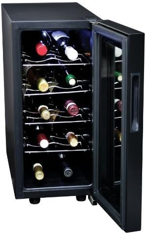 Koolatron KWT10B 10-Bottle Digital Temperature Control Wine Cellar, Black by Lentek