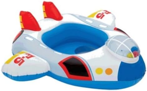 Sr45 Children Seat Swim Ring Inflatable Adjustable Cartoon Blue Plane Swim Laps for Kids