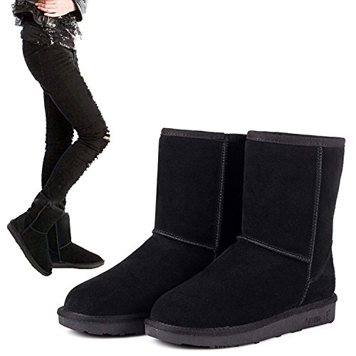 eshion Unisex Winter Women Girls Ladys Mid Calf Warm Snow Boots Shoes