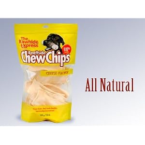 The Rawhide Express Beefhide Chew Chips Cheese Flavored 1 Pound Bag (Great Reward or... by The Rawhide Express
