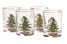 Spode Christmas Tree Double Old Fashioned Glasses, Set of 4