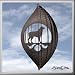 rottweiler2 - ROTTWEILER Circle Swirly Metal Wind Spinner