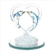 Spun Glass Dolphin Heart