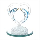 Spun Glass Dolphin Heart