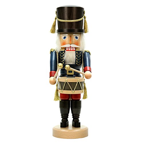 32-545 – Christian Ulbricht Nutcracker – Blue Drummer Glazed – 16″”H x 6″”W x 6.25″”D