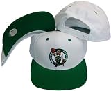Boston Celtics White/Green Two Tone Snapback Adjustable Plastic Snap Back Hat / Cap