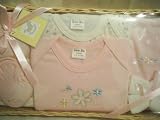 great value,  baby girl pink 8 piece gift basket tied with a beautiful satin ribbion