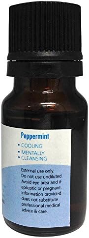 10 ml Peppermint Essential Oil with High Energy Lapis GemStone for Vibrational & Color Energy Aromatherapy