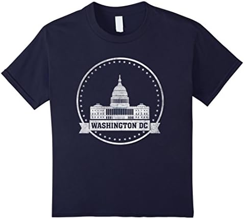Kids Washington DC T-Shirt USA America Travel Shirt 10 Navy