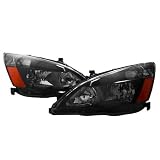 03-07 Honda Accord JDM Black Headlights w  Amber Reflector (2003 2004 2005 2006 2007) by ProMotoring&node=15684181