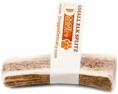 Doggie Delicacy All Natural Shed Premium Dog Treat and Chew, Elk Antler Splitz 3 to 4-Inch, Small