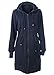 Upopby Women's Zip Up Long Hoodies Sweatshirt Tunic Hooded Jacket Coat