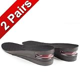 Wsws - 2 Pairs Of 2-layer Height Increase Elevator Shoes Insole For Men - 5 Cm (approximately 2 Inches) Taller + A Free Wsws Shoe Cleaning Cloth
