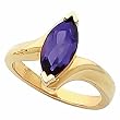 14K Yellow Gold Amethyst Ring