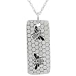 Sterling Silver Honeybees Necklace