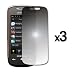3 Pack of Premium Reusable LCD Mirror Screen Protectors for Samsung Instinct S30 M810