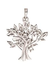 14K White My Tree Pendant 6 Stone