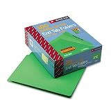 Smead 25110 Smead Shelf-Master Clr File Folders, Strt Cut, 2-Ply End Tab, Ltr, GN, 100/Box