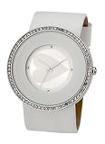 Morgan Ladies Round Case White Cuff Strap Watch