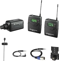 Sennheiser EW 100-ENG G2 Wireless Lavalier Microphone System, with BodyPack Transmitter,Plug-on Transmitter, Camera Receiver Included