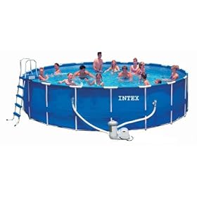 Intex 18 ft x 48" Metal Frame Above Ground Swimming Pool with KIT