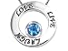 Original Star K(tm) Live/Love/Laugh Circle of Life Pendant with December Birthstone Round 7mm Genuine Blue Topaz in .925 Sterling Silver