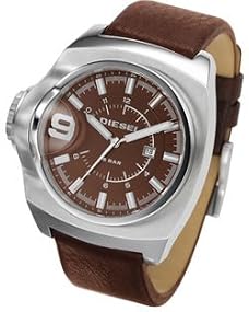 Diesel #DZ1234 Men's Oversize Analog Watch with Leather Strap