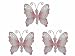 3 X 3 Pink Emily Butterflies - Hanging Nylon Butterfly Decorations Wedding Nursery Room Bedroom Girls Wall Decor