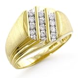 10K Yellow Gold Diamond Ring, size 11