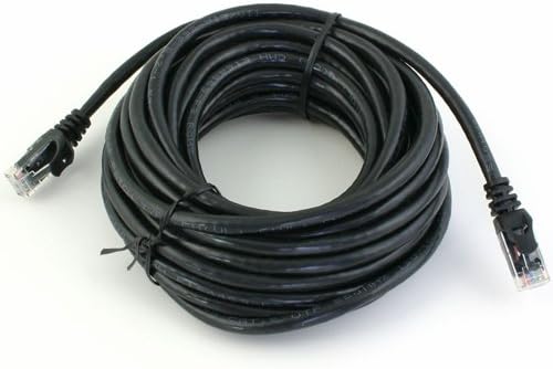 Cable N Wireless 50 Feet High Speed Cat5 Cat5e RJ45 Patch Ethernet Network Internet DSL Cable (50 FT, Black) for PC, Mac, Laptop, PS2, PS3, XBox, and XBox 360 (US Seller)