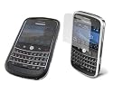 iTALKonline BLACK Silicone Case/Cover/Skin + Screen Protector for BlackBerry 9000 BOLD