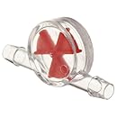 Scienceware Red Polystyrene Roto-Flo Flow Indicator, 1/4"- 5/16" ID