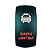 STV Motorsports® Laser Red Rocker Switch Bumper Light 20A 12V On/Off LED Light