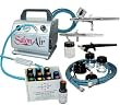 MASTER Premium Cake Decorating Airbrush System with 3 Airbrushes Master Models G22 Gravity Feed, S68 Siphon Feed & E91 Siphon Feed plus 12 Large 4.5-oz Cake Decorating Food Colors and an AirBrush-Depot TC-60 "Salon Air" Delux Air Compressor & 3 6-foot hoses.