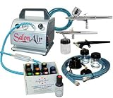 Master Premium Cake Decorating Airbrush System with 3 Airbrushes Master Airbrush Models G22 Gravity Feed, S68 Siphon Feed and E91 Siphon Feed plus 12 Cake Decorating Food Colors and a AirBrush-Depot TC-60 Salon Air Air Compressor
