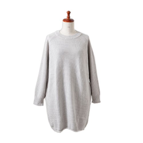 (マオメイド)mao made コットンバルキー ワッフル編みニットワンピース 631115