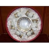 Italian Design 12 Pc Fine Porcelain Fleur De Lis Espresso Cup & Saucer Set Service for 6