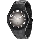 Armitron Men's 20/4628DGTI Black Ion-Plated Textured Grey Dial Bracelet Watch