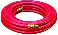 Amflo 512-25E Red 300 PSI Rubber Air Hose 1/4" x 25' With 1/4" MNPT End Fittings