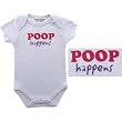 Baby-Says Bodysuit - Poop Happens, 0-3 months