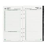 Looseleaf Planner Refill, Two Pages Per Day, 3-3/4 x 6-3/4