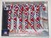 PHILADELPHIA PHILLIES Team Logo & Colors CANDY CANE CHRISTMAS ORNAMENT SET (6 pack)