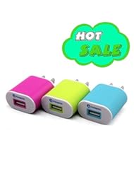 Wireless: GREEN color AMEMO? Smart A105 US PLUG USB Wall Charger/Travel Charger Universal power adapter Battery charger USB Charger for iPhone 6,iPhone 6 Plus ,5S, 5C 4S 4, iPod,Samsung Galaxy Note, Galexy S4, Galaxy S3, Galaxy S2, HTC, Blackberry, Sony, Andorid Smartphones, MP3 GPS and more.Good solution to your power hungry devices while travelling - Amemo